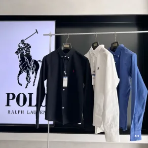 Designer Super Clone Ralph Lauren Shirt Red Cotton Summer