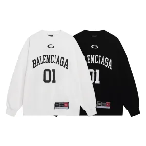 Reps Luxury Balenciaga Long-Sleeved Shirt Ash Cotton Silk Embroidery