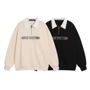 Super Clone Reps Louis Vuitton Hoodie Ash Silk Embroidery