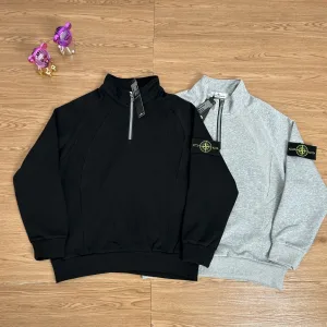Designer AAA Stone Island Hoodie Ash Cotton Pure Exquisite Workmanship Street Style High-End