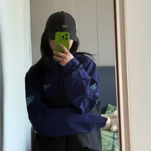 Designer Super Clone Archaeopteryx Jacket Red Silk Adhesive Polyester Nylon Spandex Professional Outdoor Windproof Winter Embroidery Patch