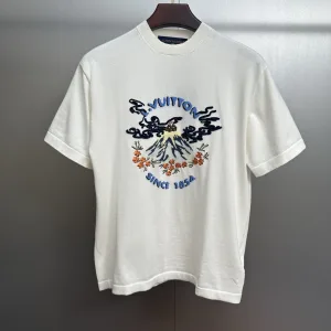 Designer Aaa Louis Vuitton Cotton Short-Sleeved Shirts For Fall
