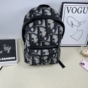 Reps Dior Backpack Red Genuine Leather Jacquard
