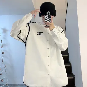 Reps Celine Long-Sleeved Shirt Red Cotton