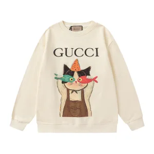 Luxury Gucci Hoodie Red Cotton Wool Winter