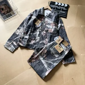 Super Clone Stussy Jeans Pink Cotton Pure Twill Fabric Streetwear Leather Patch