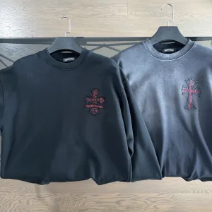 Luxury Designer Chrome Hearts Long-Sleeved Red Autumn