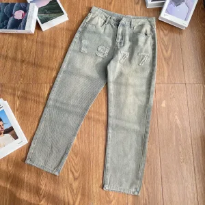 Luxury Fear Of God Jeans Red Cotton Pure Denim