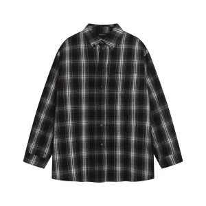 Luxury AAA Balenciaga Long-Sleeved Shirt Ash Silk Flannel