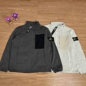 Reps Designer Stone Island Coat Ash Cotton Pure Street Style