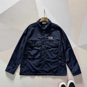 Luxury Super Clone Fila Long-Sleeved Shirt Blue Summer