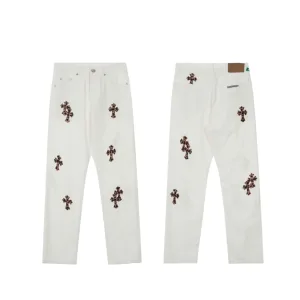 High Quality Chrome Hearts Trousers Ash Eva Denim Understated Luxury Exquisite Tailoring Patch