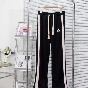 Super Clone Adidas Straight Leg Pants Black Cotton Pure Spring Patch