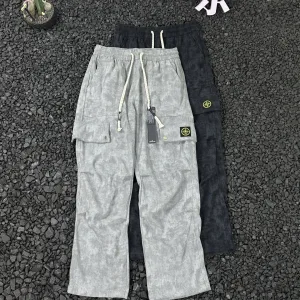 High Quality Stone Island T-Shirt Ash Simple And Versatile Streetwear Street Retro
