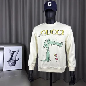 High Quality Reps Gucci Long-Sleeved Shirts Red Cotton Pure