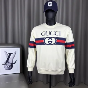 AAA Gucci Long-Sleeved Shirts Red Cotton Pure Ribbed Fabric