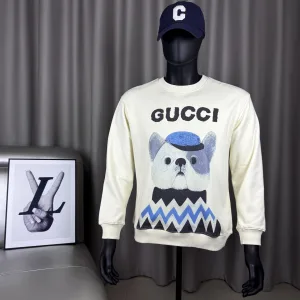 Super Clone Gucci Long-Sleeved Shirts Red Cotton Pure