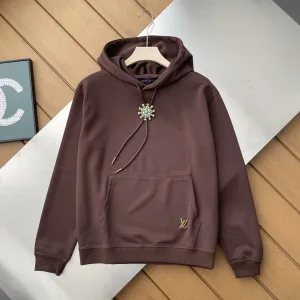 Reps Louis Vuitton Hoodie Brown Eva Simple Design