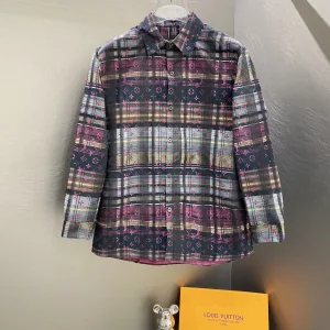 High Quality Louis Vuitton Jacquard Long-Sleeved Shirt