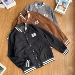 High Quality Designer Jordan Jacket Brown Corduroy Slim Fit