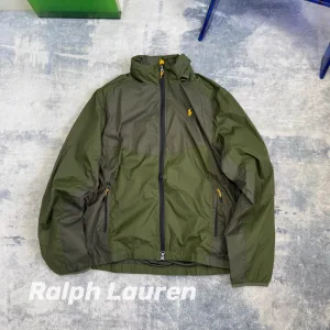 Luxury Ralph Lauren Jacket Red Down Polyester Mesh Waterproof Cloth Lace Outdoor Functional Fabric Unrestricted Movement Not Easily Damaged Adjustable Drawstring Daily Commute Old Style Embroidery Patch Color Blocking