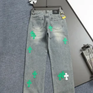 High Quality Chrome Hearts Jeans Red