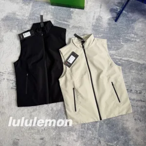 Designer Reps Lululemon Vest Red Outdoor Windproof Sophistication Autumn Three-Proof Fabric Zippered Pocket