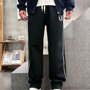 Designer Loewe Leather Casual Pants For Autumn