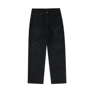 Luxury Reps Louis Vuitton Pants Ash Jacquard Denim