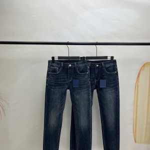 AAA Louis Vuitton Jeans Red Cotton Denim Autumn