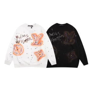 High Quality Luxury Louis Vuitton Sweatshirt Ash Silk