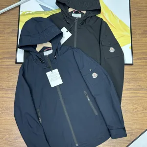 Designer Moncler Outerwear Red Polyester Nylon Fiber Fabric Urban Style Sophistication Spring Autumn