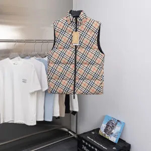 High Quality Burberry Plaid Vest For Autumn