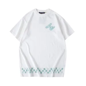 High Quality AAA Ami Short-Sleeved Shirts Red Cotton Wool Embroidery