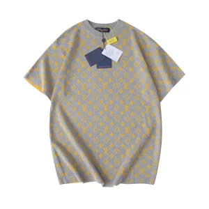 AAA Louis Vuitton Short Sleeves Ash Eva Cotton Soft Silk Jacquard Summer Pattern