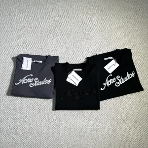 AAA Acne Studios Long-Sleeved Shirt Red Cotton Simple Style Streetwear High-End Quality Embroidery