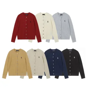 Super Clone AAA Ralph Lauren Cardigan Red Cotton Pure