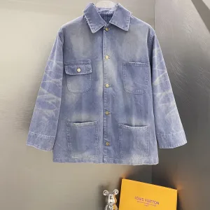 AAA Prada Coat Ash Cotton Polyester Luxury Distressed Enzyme Washing Crisp Silhouette