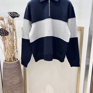 1:1 Miu Miu Cotton Long-Sleeved Shirts For Autumn