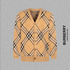 Designer High Quality Burberry Knit Fabric Outerwear