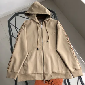 Super Clone Burberry Coat Black Cotton Pure Autumn Winter Embroidery