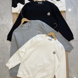 Luxury Moncler Hoodie Ash Cotton Soft And Gentle Spring Autumn Winter Crisp Silhouette