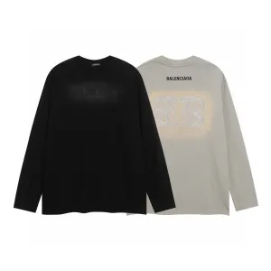 Designer High Quality Balenciaga Long Sleeves Red Cotton Silk Embroidery