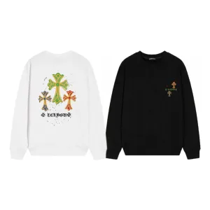 High Quality Chrome Hearts Hoodies Orange Eva Cotton Pure Understated Luxury Exquisite Tailoring Style Foam Printing