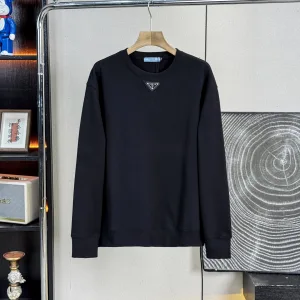 Super Clone Prada Hoodie Ash Cotton Pure Exquisite Workmanship Spring Autumn