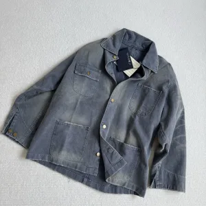 Reps Luxury Prada Outerwear Ash Cotton Polyester Enzyme Washing Crisp Silhouette