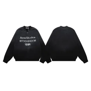 AAA High Quality Acne Studios Outerwear Red Cotton Pure Soft Adhesive Retro Distressed Autumn Winter And Plastisol Printing