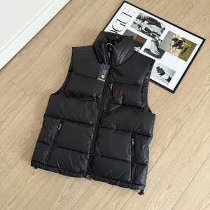 Reps Super Clone Ralph Lauren Outerwear Red Duck Down Nylon Winter Embroidery