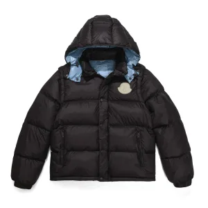 Designer Luxury Moncler Outerwear Red Down Nylon Fabric Sophistication Zippered Pocket