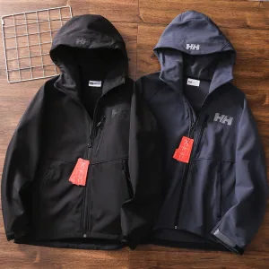 Reps Helly Hansen Coat Black Nylon Fleece Autumn Winter
